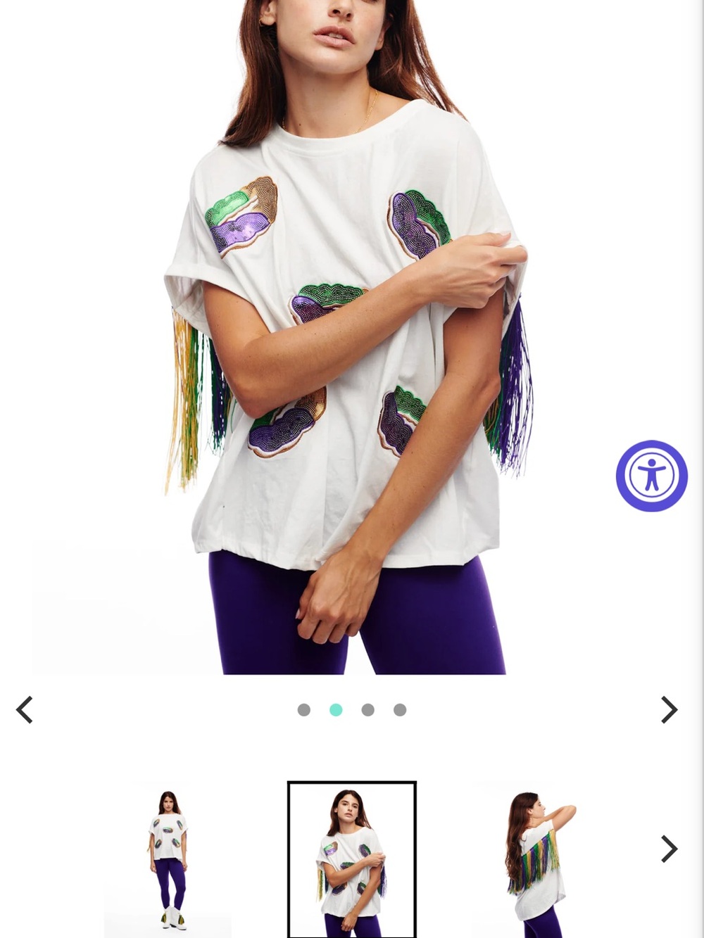 Mardi Gras Fringe Tee